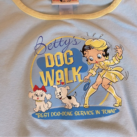 Betty Boop Tops - Betty Boop “Betty’s Dog Walk” Vintage Top